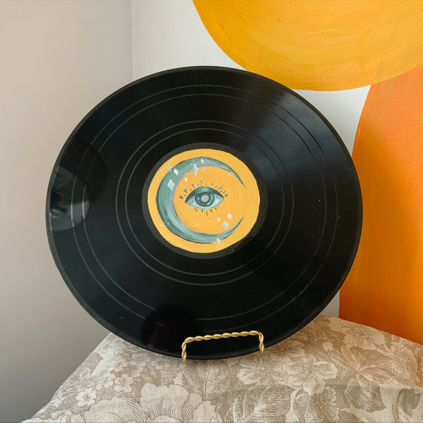 Third Eye Moon Painted Vinyl Record